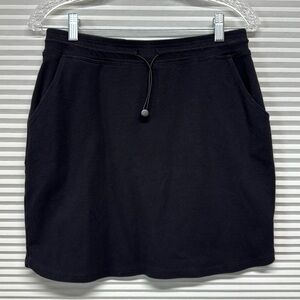 Sundry for Evereve Black Pull On Drawstring Waist Mini Skirt with Pockets Large